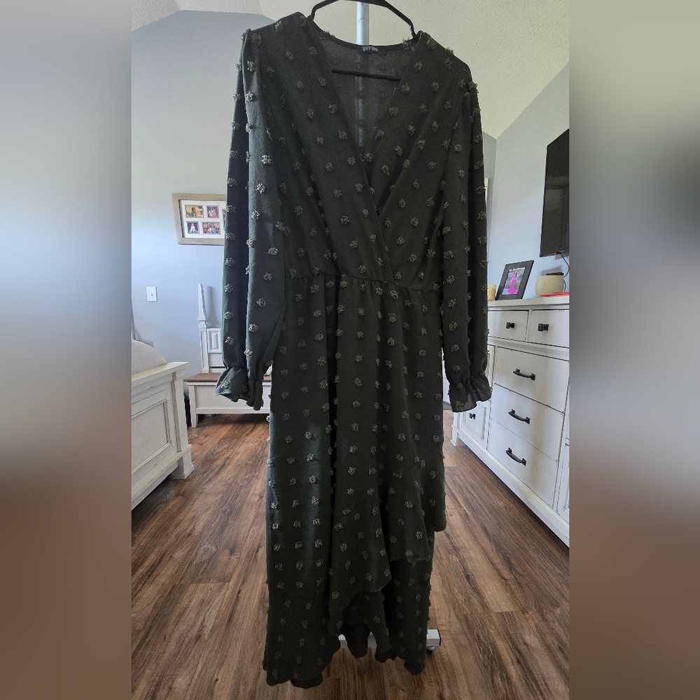Elegant Black Floral Women's Dress